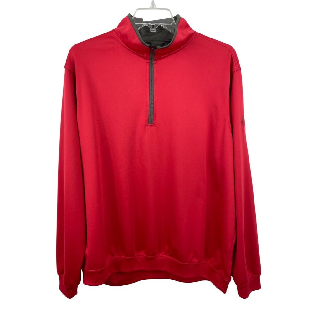 Eisenhower GC USAFA Zero Restrictions Red Pullover 1/4 Zip Mens XL *FLAW